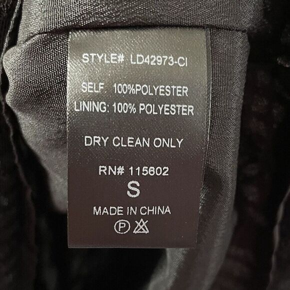 LUSH Cocktail Dress Womens Small Black Sequin Fringe NEW Short Sleeve Mini - Picture 10 of 10